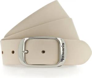 Tamaris Ledergürtel Doppelschließe in glänzendem Silber