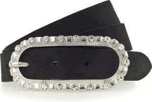 Tamaris Ledergürtel femininer Look, Schließe mit Glitzersteinen besetzt