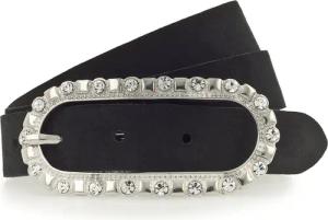 Tamaris Ledergürtel femininer Look, Schließe mit Glitzersteinen besetzt