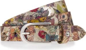 Tamaris Ledergürtel stilvolles Leo-Muster, hochwertiges Rindleder mit Vintage-Finish