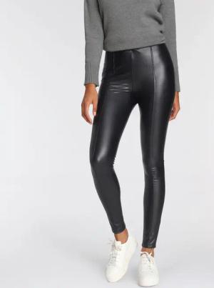Tamaris Leggings enge Form in Leder-Optik