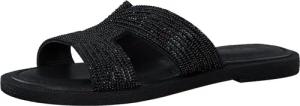 Tamaris Pantolette, Blockabsatz, Festtagsschuh, Sommerschuh in funkelnder Optik