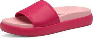 Tamaris Pantolette, Plateau, Sommerschuh, Schlappen mit kleinem Gummizug an der Bandage