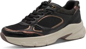 Tamaris Plateausneaker, Freizeitschuh, Halbschuh, Schnürer, Details in Metallicoptik