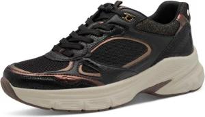 Tamaris Plateausneaker, Freizeitschuh, Halbschuh, Schnürer, Details in Metallicoptik