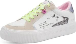 Tamaris Plateausneaker, Freizeitschuh, Halbschuh, Schnürer mit Kontrastbesätzen und Glitzer