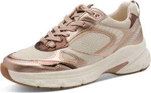 Tamaris Plateausneaker, Freizeitschuh, Halbschuh, Schnürschuh mit Besätzen in Metallic-Optik