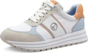 Tamaris Plateausneaker, Freizeitschuh, Halbschuh, Schnürschuh mit farbigen Besätzen