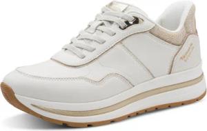 Tamaris Plateausneaker, Freizeitschuh, Halbschuh, Schnürschuh mit Kontrast-Paspellierung