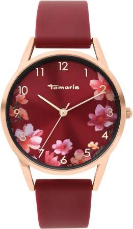 Tamaris Quarzuhr TT-0210-PQ, Armbanduhr, Damenuhr, Silikonarmband, analog
