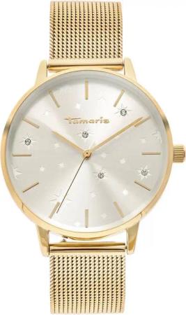 Tamaris Quarzuhr TT-0213-MQ, Armbanduhr, Damenuhr, Edelstahlarmband, analog, Zirkonia (synth)