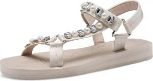 Tamaris Riemchensandale, Keilabsatz, Plateau, Sandalette, Sommerschuh mit Schmucksteinen