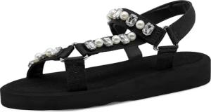 Tamaris Riemchensandale, Keilabsatz, Plateau, Sandalette, Sommerschuh mit Schmucksteinen