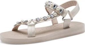 Tamaris Riemchensandale, Keilabsatz, Plateau, Sandalette, Sommerschuh mit Schmucksteinen