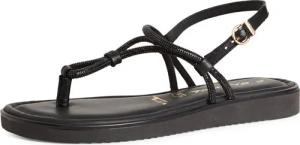 Tamaris Riemchensandale, Plateau, Sandalette, Sommerschuh mit glänzenden Strasssteinchen