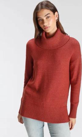 Tamaris Rollkragenpullover in lässiger Form mit seitlichen Schlitzen