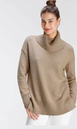 Tamaris Rollkragenpullover in lässiger Form mit seitlichen Schlitzen