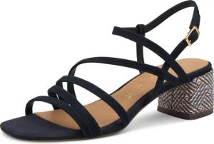 Tamaris Sandalette, Blockabsatz, Abendschuh, Sommerschuh mit verstellbarer Schnalle