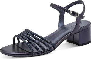 Tamaris Sandalette, Blockabsatz, Festtagsschuh, Abendschuh mit funkelnden Schmucksteinen