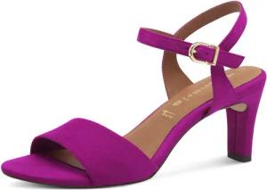 Tamaris Sandalette, Trichterabsatz, Abendschuh mit verstellbarem Fesselriemchen