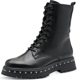 Tamaris Schnürboots, Blockabsatz, Plateau, Schnürstiefelette mit Nieten am Sohlenrand