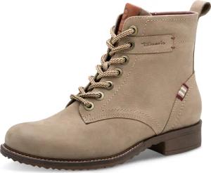 Tamaris Schnürboots, Blockabsatz, Schnürstiefelette, Kontrastnaht an der Ferse und Rahmen