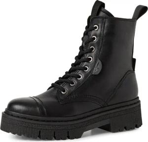 Tamaris Schnürstiefelette, Blockabsatz, Plateau, Schnürboots mit T-Prägung am Label