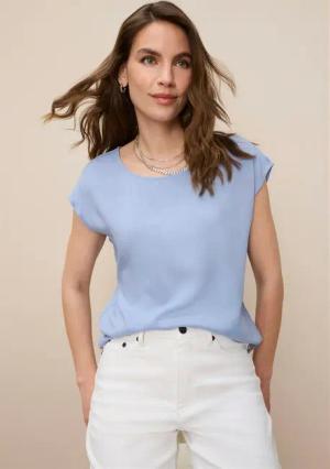 Tamaris Shirtbluse mit abgerundetem Saum