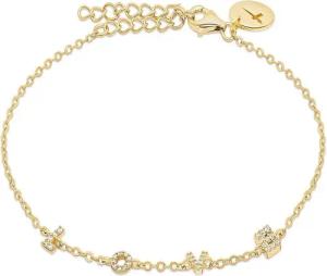 Tamaris Silberarmband Schmuck Geschenk Silber 925 Armkette Love Letters, mit Zirkonia (synth)