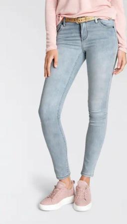 Tamaris Skinny-fit-Jeans schmale Beinweite, mit Gürtelschlaufenbund, mit Metallreißverschluss
