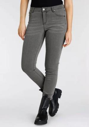 Tamaris Skinny-fit-Jeans schmale Beinweite, mit Gürtelschlaufenbund, mit Metallreißverschluss
