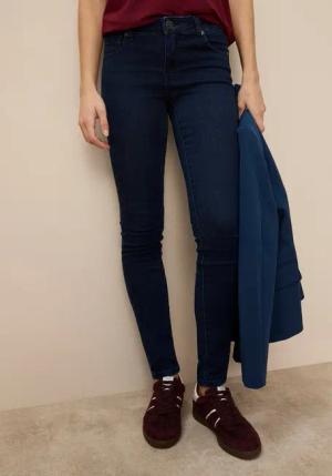 Tamaris Skinny-fit-Jeans schmale Beinweite, mit Gürtelschlaufenbund, mit Metallreißverschluss