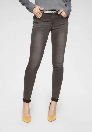 Tamaris Skinny-fit-Jeans schmale Beinweite, mit Gürtelschlaufenbund, mit Metallreißverschluss