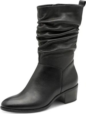 Tamaris Stiefel, Blockabsatz, Kurzstiefel mit Falten am slouchy Schaft