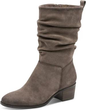 Tamaris Stiefel, Blockabsatz, Kurzstiefel mit Falten am slouchy Schaft