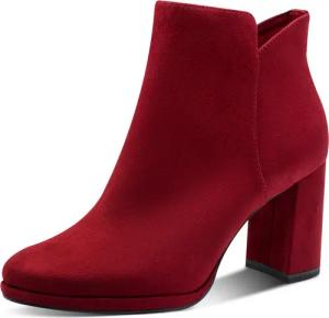 Tamaris Stiefelette, Blockabsatz, Abendschuh, Festtagsschuh in veganer Verarbeitung