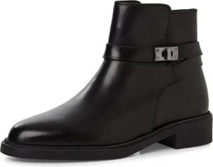 Tamaris Stiefelette, Blockabsatz, Businesschuh mit dezentem Zierriemen mit Applikation