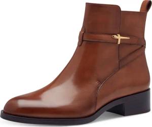 Tamaris Stiefelette, Blockabsatz, Businessschuh, Ankleboots mit T-Logoverszierung