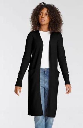 Tamaris Strickjacke in Longform aus kuschligem Viskosegestrick