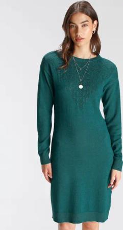 Tamaris Strickkleid Mini-Länge, modischer Ajourstrick