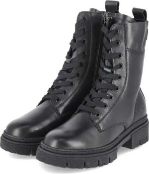 Tamaris Tamaris 1-25213-43/001 Damen Leder und Synthetik schwarz Schnürstiefel