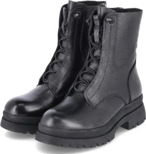 Tamaris Tamaris 1-25253-45/003 Damen Leder und Synthetik schwarz Schnürstiefel
