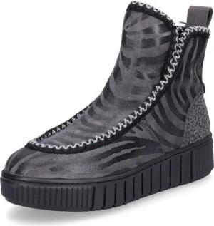 Tamaris Tamaris Damen Boot anthrazit Zebra Ankleboots