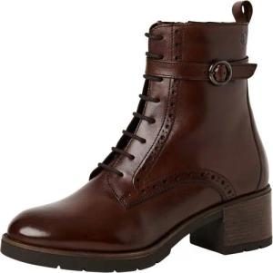 Tamaris TOUCH-IT aus Leder Blockabsatz 1-25143-45 Schnürstiefelette TOUCH-IT