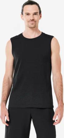 Tank Top Herren Yoga nahtlos - schwarz