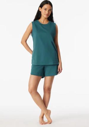 Tanktop merzerisierter Interlock grün - Mix+Relax 44