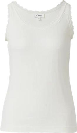 Tanktop mit Spitzenbesatz