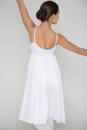 tanzmuster Chiffonkleid Ballettkleid Adelina im Empire Stil ärmelloser Ballettbody aus weichem Baumwollmischgewebe