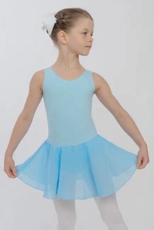 tanzmuster Chiffonkleid Ballettkleid Bella aus weicher Baumwolle Ballettbody mit Schlüssellochausschnitt für Mädchen fürs Kinder Ballett