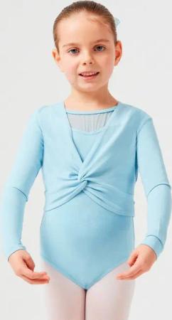 tanzmuster Crop-Top Langarm Ballett Top Mia aus wunderbar weicher Baumwolle Oberteil für Mädchen fürs Kinder Ballett